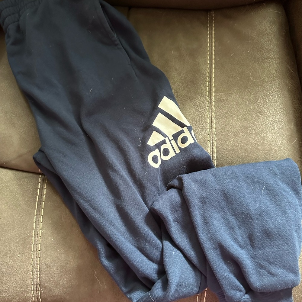 Adidas Blue Sweatpants Relaxed Fit Athletic Style
